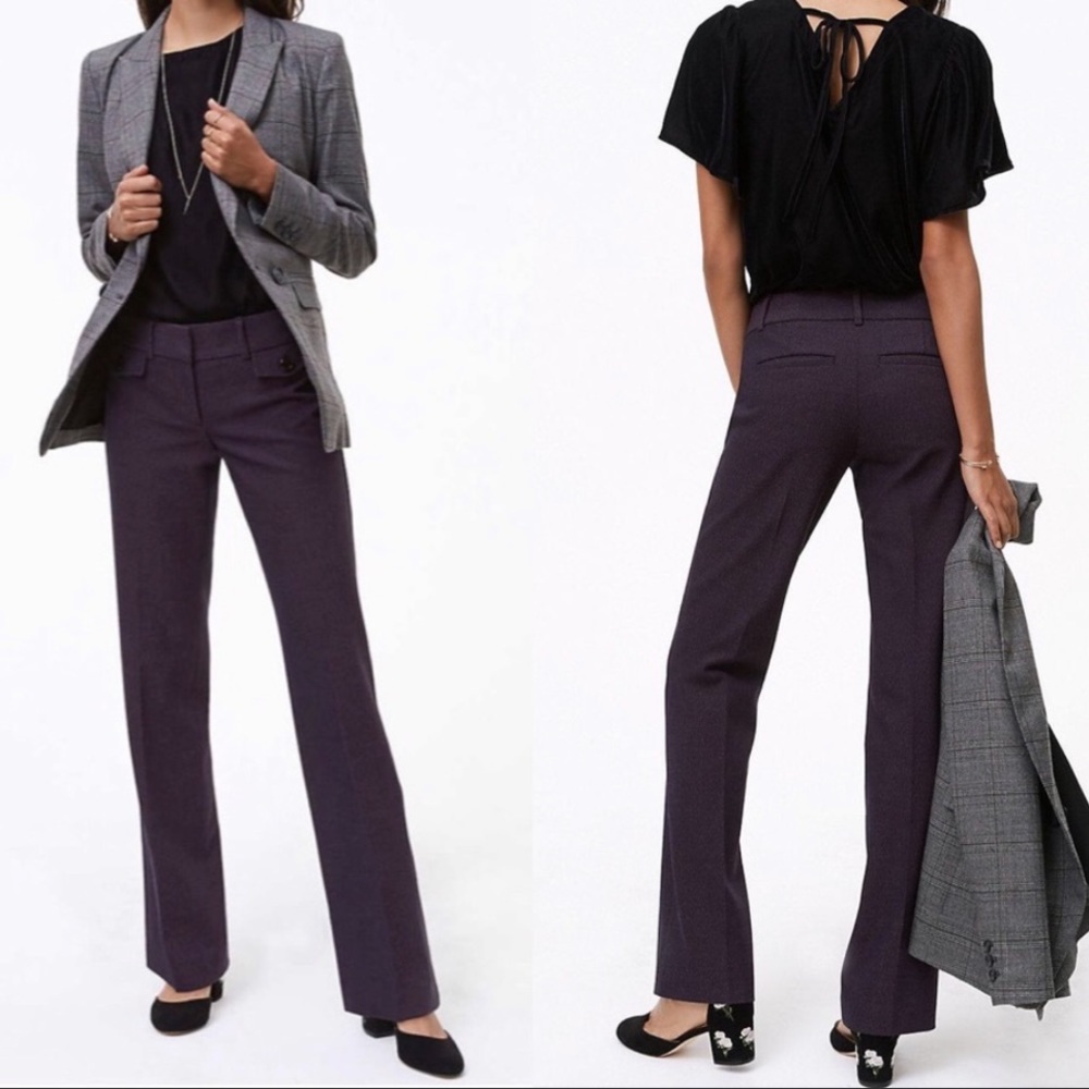 LOFT Marled Purple Work Pant Size 4 brand new Immaculate condition.